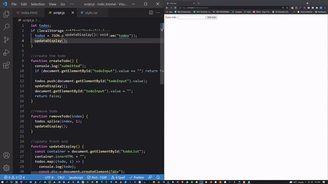 Vanilla JavaScript To Do List Project Tutorial