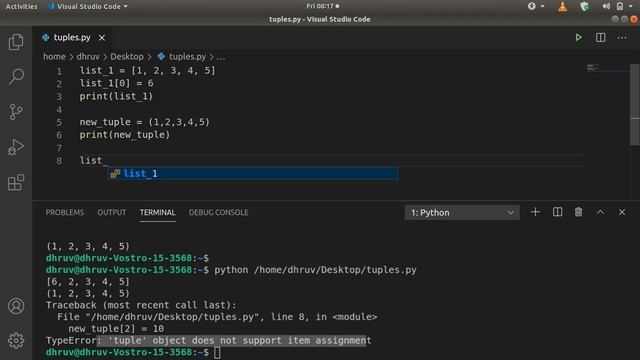PYTHON | Part - 5 | Tuples in Python