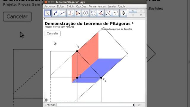 Demonstração do teorema de Pitágoras baseada na prova de Euclides