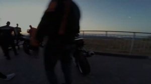 Рассвет на мотоцикле. Фотосессия