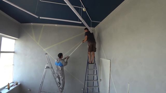 Геометрический рисунок на стене своими руками смотреть онлайн