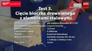 Test akumulatorowej piły szablastej Milwaukee M12 CHZ