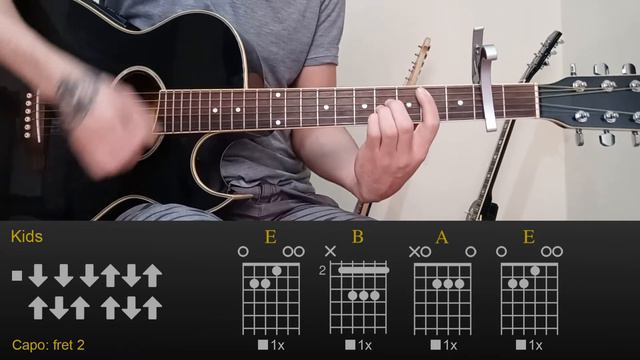 Kids - Current Joys | Easy Guitar Lesson Tutorial with Chords/Tabs and Lyrics смотреть онлайн