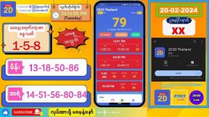 (20-02-2024) (ညနေပိုင်း) 2D Live တိုက်ရိုက် #2dlive #2dmyanmar #2d #2dliveresults #2d3d #3d