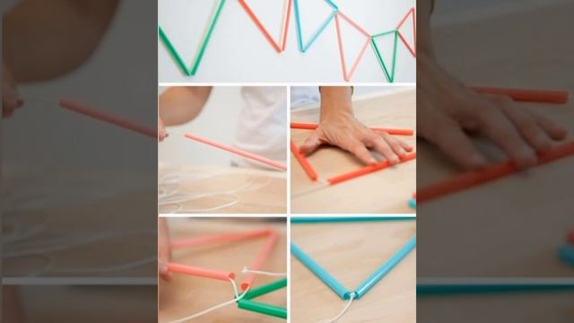 Как я использую коктейльные трубочки. DIY Поделки из трубочек для коктейля. Декорации из трубочек.