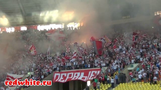 Спартак - цска, перфоманс фанатов в лужниках
