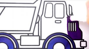 Как нарисовать самосвал Раскраски для детей - Учим цвета для детей