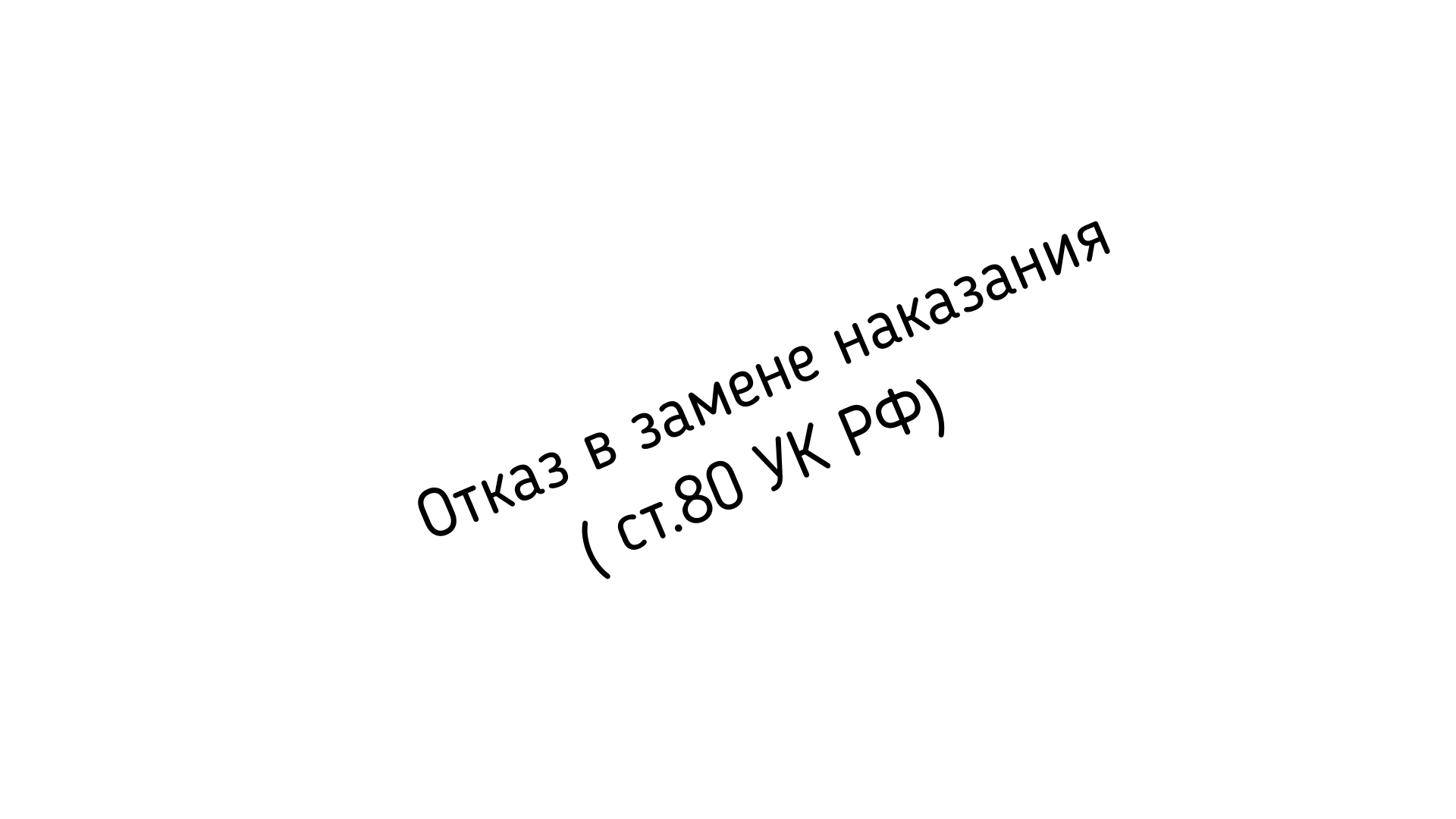 Отказ в замене наказания ( ст.80 УК РФ)