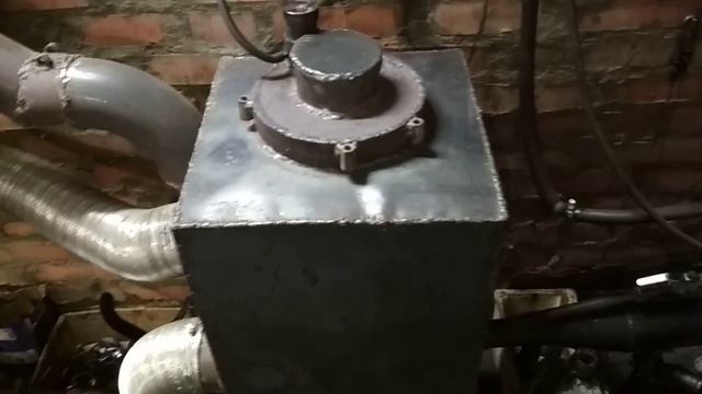 Всеядная печь Вулкан (печь на отработке, печь на дровах)