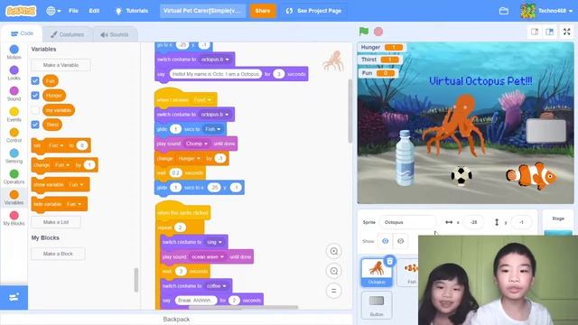 Secrets of Coding in SCRATCH: Create a *VIRTUAL PET* Carer Game