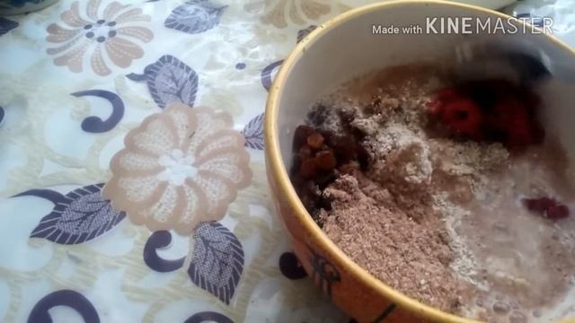 Овсянно льняная каша.