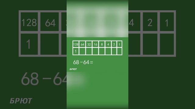 Перевод числа в двоичную систему за 1 минуту #математика #лайфхаки #брют