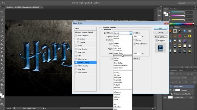 Photoshop CS6 - Harry Potter Text смотреть онлайн