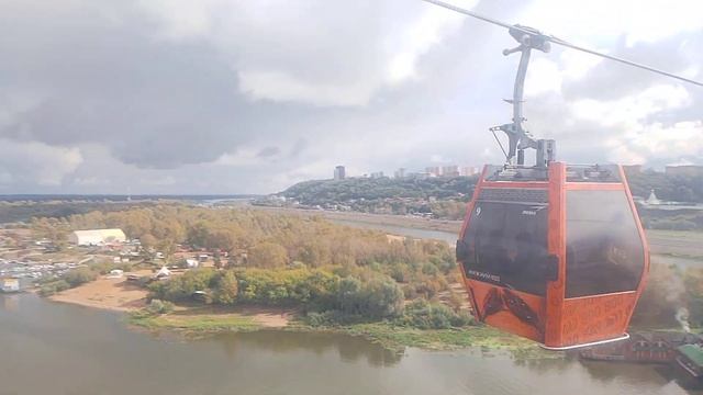 Кабинка канатной дороги Нижний Новгород - Бор (08.09.2023) смотреть онлайн