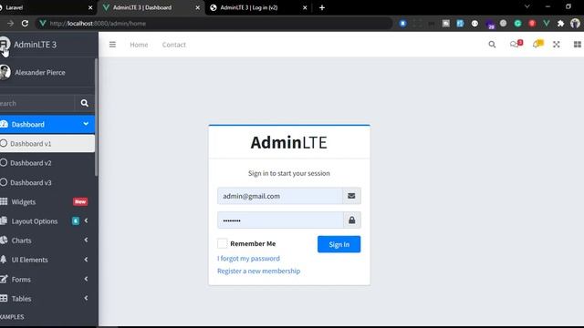#6 Vuejs admin login & register component setup