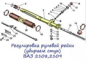 Регулировка рулевой рейки ВАЗ 2108, 2109.