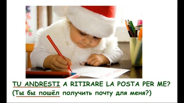 verbo andare condizionale presente russo italiano глагол идти условная форма русский итальянский