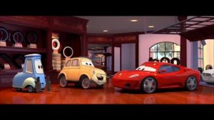 Disney Pixar Cars Michael Schumacher Ferrari Scene HD