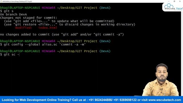 What is Alias Setting in GIT | Git Tutorial for Begginers in Hindi смотреть онлайн