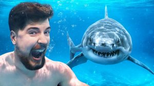 MrBeast На Русском? Ты бы поплавал с акулами за 100.000 долларов?
