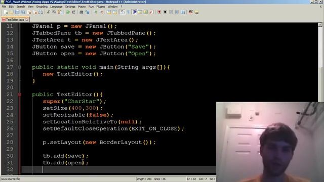 Java Swing #6 "JToolBar & JTextArea" смотреть онлайн