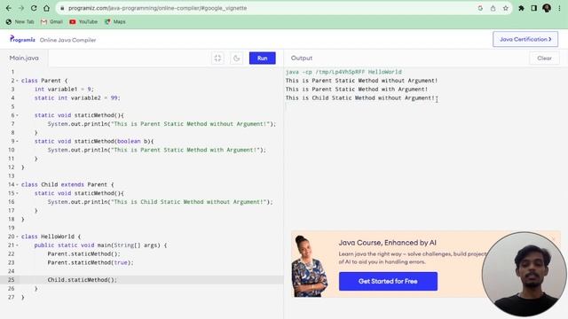 Static members polymorphism | Static method overloading and overriding in java смотреть онлайн