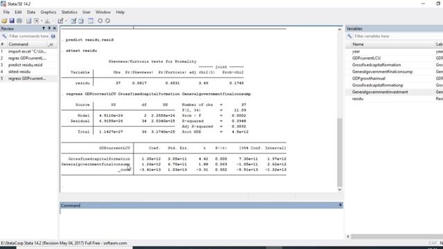 how to do linear regression residual normality test using stata смотреть онлайн