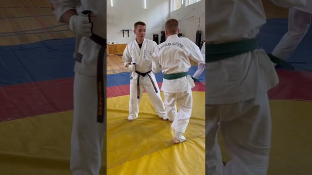 Защита+бросок от удара коленом в голову#karate#smartkarate#ashiharakarate