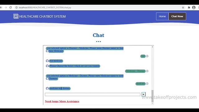 HEALTHCARE CHATBOT SYSTEM | Java Web Application Projects | Java Projects