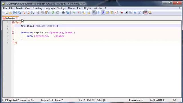 PHP beginners tutorial 38 - default arguments