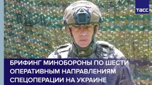 Брифинг Минобороны по шести оперативным направлениям спецоперации на Украине
