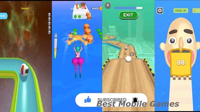 Action Balls vs Twerk Race 3D vs Going Balls vs Sandwich Runner #55 I Satisfying Mobile Game