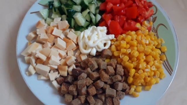 Салат Радуга. Семицветик салат.Быстрый салат. смотреть онлайн