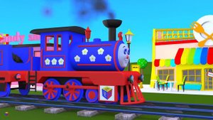 Shapes for kids children grade 1: learn 3D shapes (geometric solids) with Choo-Choo train - part 2