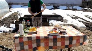 ЛЮЛЯ-КЕБАБ из картофеля, овощи на МАНГАЛЕ
