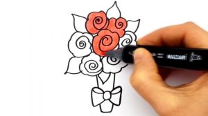 Что нарисовать на 8 Марта. Как нарисовать красивый Букет Цветов на 8 Марта. Рисунок для срисовки.