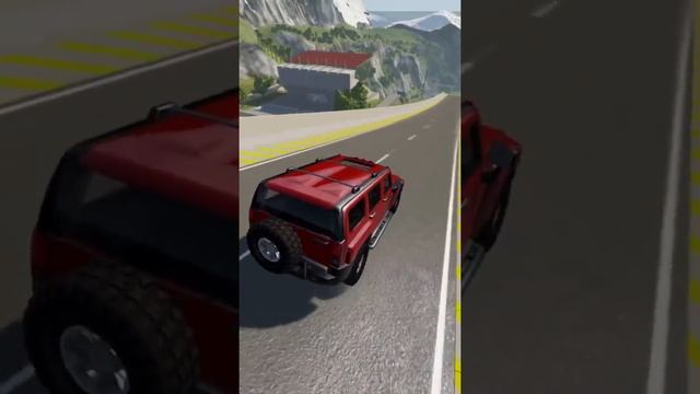 hummer h3 crash test.in beamngdrive. offroad game  #shorts