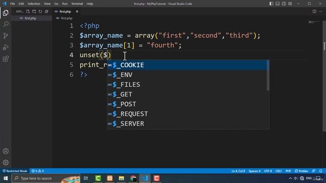 Arrays in PHP part 1 - Lecture 27 | The Complete PHP course for beginners 2023