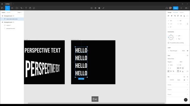 PERSPECTIVE TEXT | Figma Tutorial смотреть онлайн