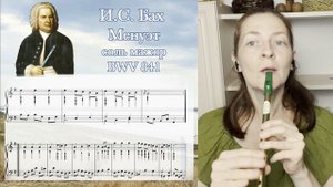 И.С. Бах - Менуэт соль мажор BWV 841 | тин вистл и клавесин + ноты / табы