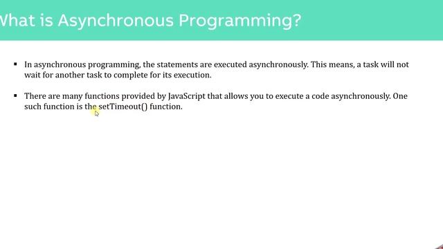 JavaScript Asynchronous Programming