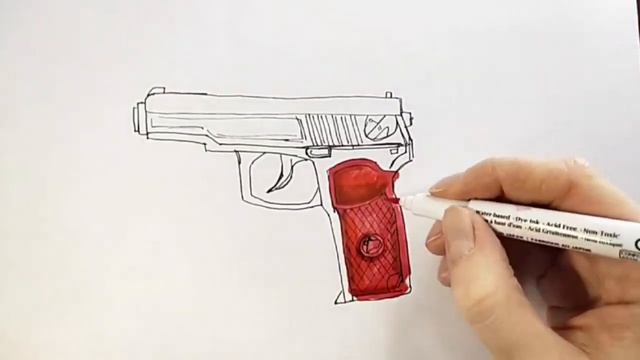 КАК НАРИСОВАТЬ ПИСТОЛЕТ МАКАРОВА/ ПОШАГОВЫЕ УРОКИ РИСОВАНИЯ ДЛЯ НАЧИНАЮЩИХ