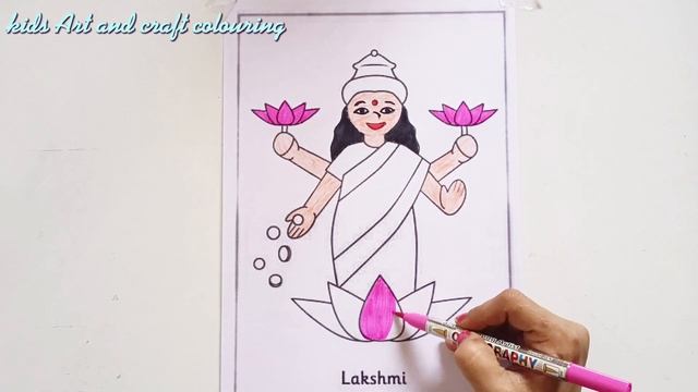 happy dhanteras Lakshmi Puja rangoli design colouring ll Art and craft color painting ll смотреть онлайн