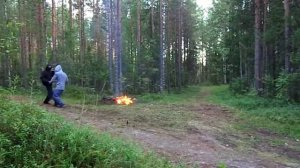 Отрезал голову в лесу