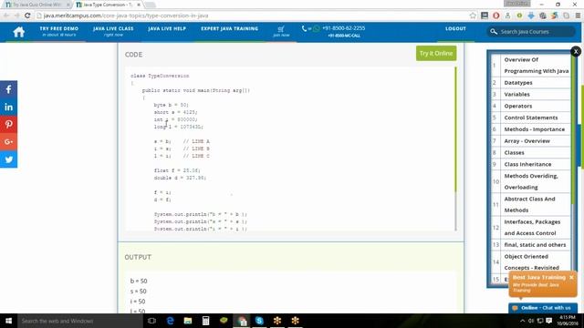 Merit Campus Sample Java Class by Vamsi смотреть онлайн