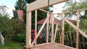 Сарай со стеллажом в финском стиле - своими руками | DIY lumber storage shed