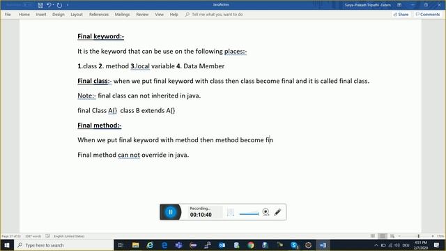 Core Java Online Training Session 96 | Java Tutorial in Hindi | Java Tutorial For Beginners