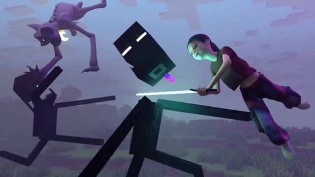 Miss Delight напала на девочку и хотела забрать кошку! CatNap спас девочку! Попали в MINECRAFT! смотреть онлайн