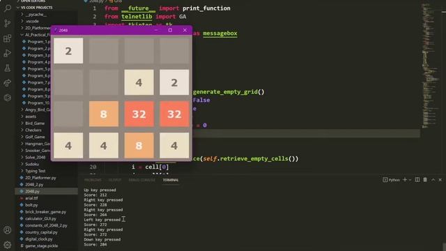 I made the 2048 game in python | Here's the demo | – смотреть онлайн ...