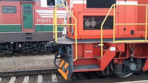Тепловоз ТМЭ3 - прицепка прицепных вагонов